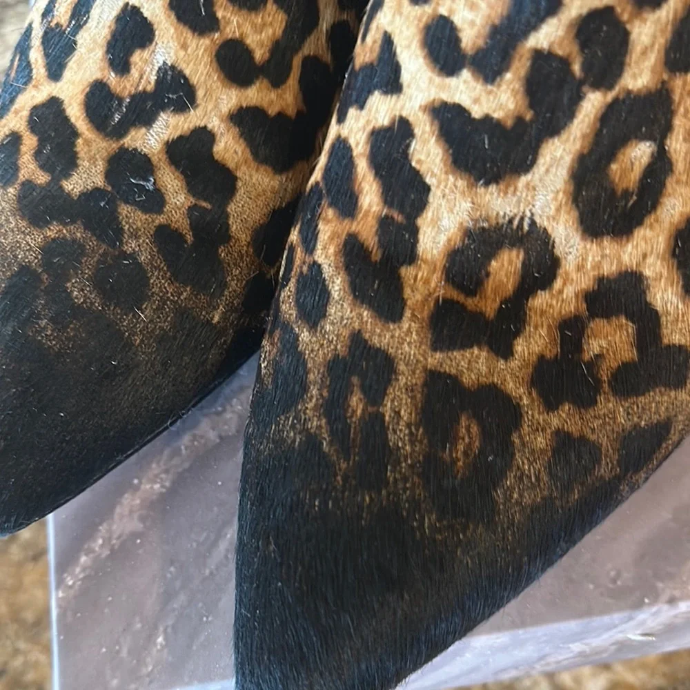 Leopard Print fur Ankle Boots - Picture 6 of 7